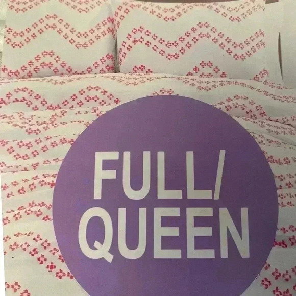 Sunday Morning Jacquard High Quality Pink/White Full/Queen Comforter Sham Set - Picture 2 of 5